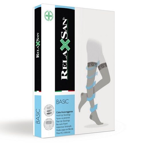 Medicininės elastinės kompresinės kojinės RELAXSAN Basic 140 den, I c.c. (18-22 mmHg)